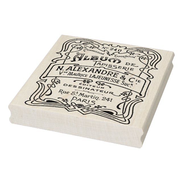 French Antique Art Deco Ephemera Stamp (Stamp)