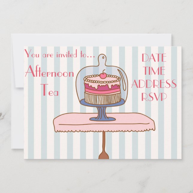 French Art Deco Afternoon High Tea party Invitation (Front)