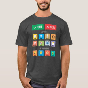French Autism AAC PECS Pointing Communication 01 T-Shirt