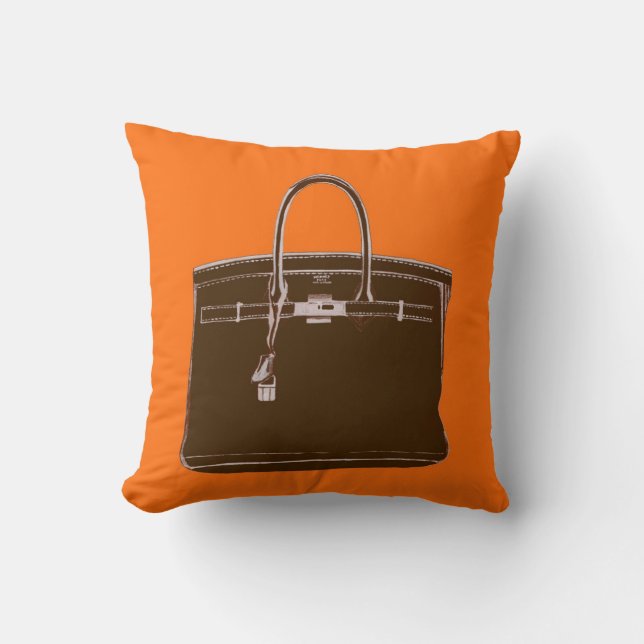 FRENCH BAG PILLOW BROWN/ORANGE (Front)