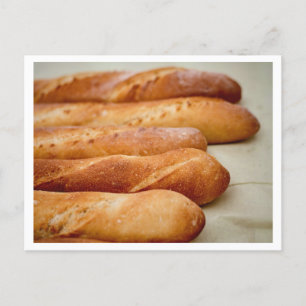 French Baguette Bread Photo Postcard