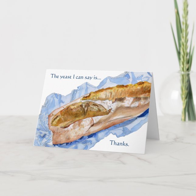 French Baguette Pain Loaf Merci Cartes (Devant)
