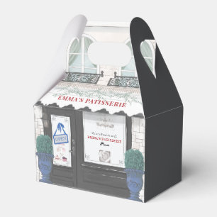 French Bakery Cafe Patisserie Black Favour Box