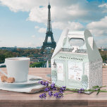 French Bakery Cafe Patisserie Green Favor Box<br><div class="desc">This cute french cafe/bakery/patisserie favour box features a french patisserie/bakery/cafe storefront in pistachio green. Perfect for birthdays,  baby showers,  bridal showers,  weddings and any occasions. Personalize for your needs. You can find more matching products at my store.</div>