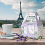 French Bakery Cafe Patisserie Lavender Favor Box<br><div class="desc">This cute french cafe/bakery/patisserie favour box features a french patisserie/bakery/cafe storefront in lavender purple. Perfect for birthdays,  baby showers,  bridal showers,  weddings and any occasions. Personalize for your needs. You can find more matching products at my store.</div>