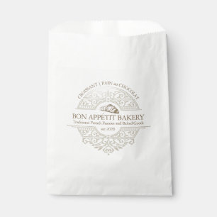 French Bakery Croissant Vintage Boulangerie Favour Bag