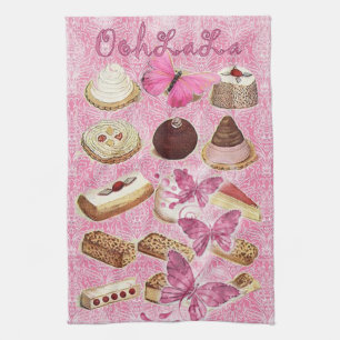 french bakery pastry cookies cake dessert kitchen towel