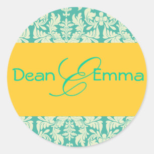 French Baroque monogram stickers