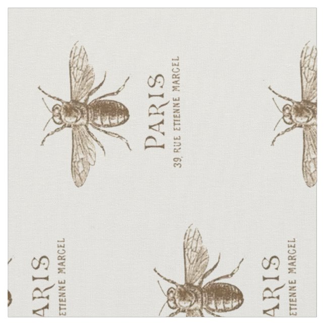 French Bee Paris Vintage Fabric (Close Up)