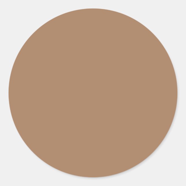 French Beige Solid Colour Classic Round Sticker (Front)