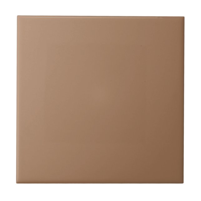 French Beige Tan Brown Solid Color Tile (Front)