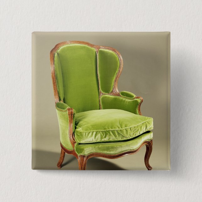 French bergere chair, c.1725 2 inch square button (Front)
