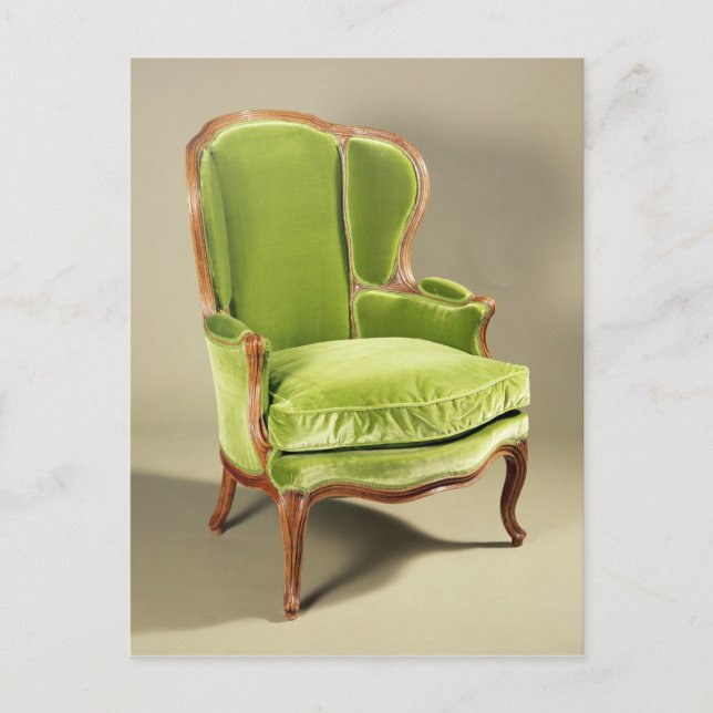 French bergere chair, c.1725 postcard (Front)