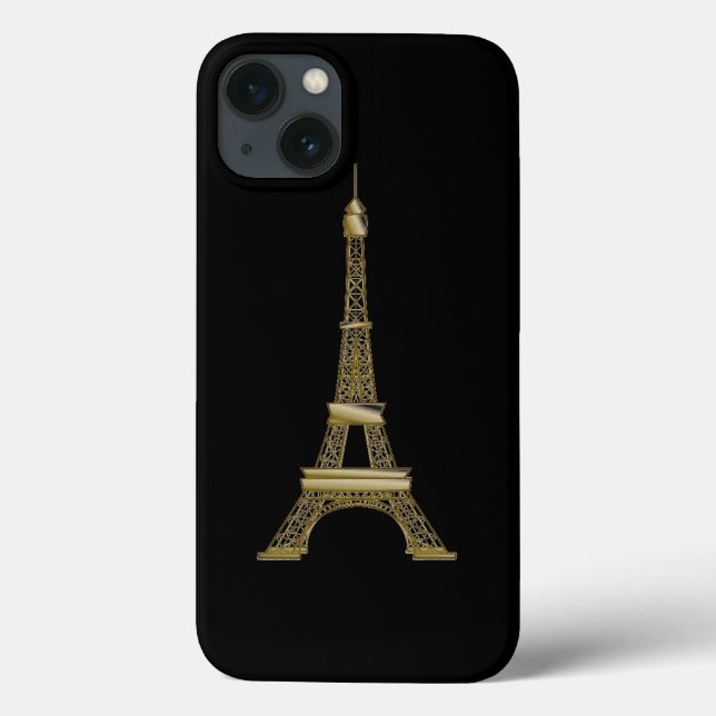 French Black & Gold Eiffel Tower Case-Mate iPhone Case (Back)