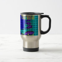 French Blue African Woven Abstract Purple Shape