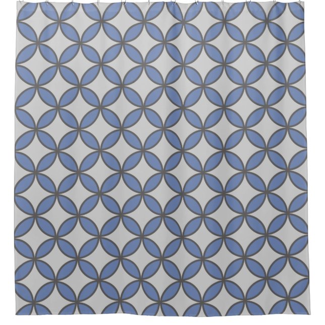 French blue and grey overlapping circles pattern (Front)
