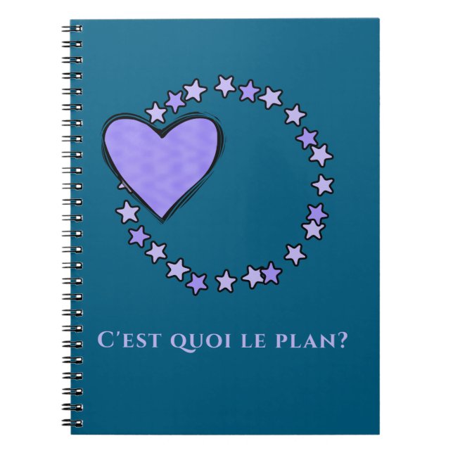 French Blue and Lavender Journalling  Notebook (Front)