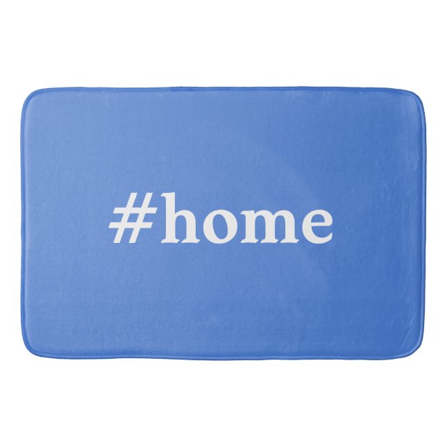 French Blue and White Solid #Home Bath Mat (Front)
