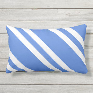 French Blue and White Stripes Lumbar Pillow