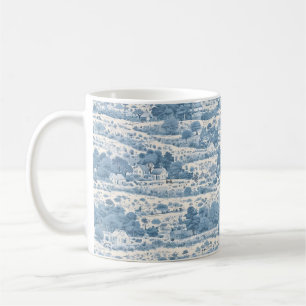 French blue countryside coffee mug