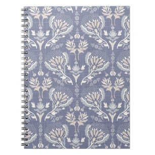 French blue damask, shabby chic. notebook