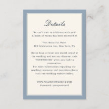French Blue Lace Frame Wedding Details