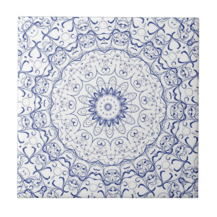 French Blue Lace Tile