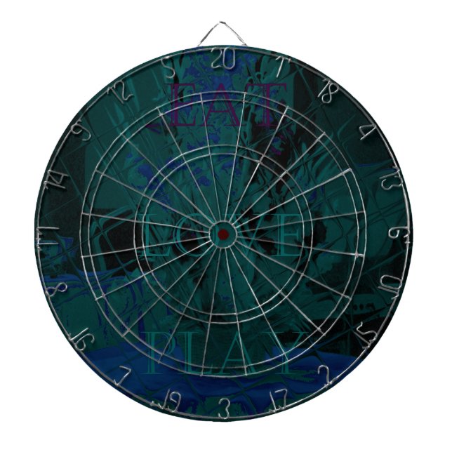 French Blue  Love Eat  Play Flower colours for all Dartboard (Front)