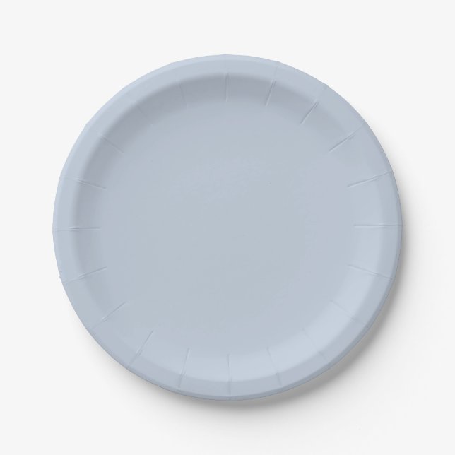French Blue Paper Plates (Front)