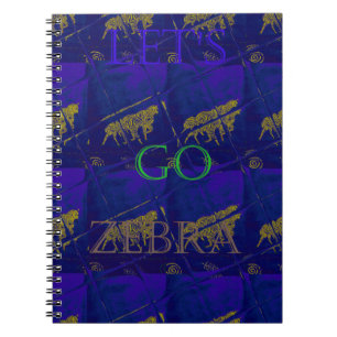 French Blue Safari Lets Go Zebra Hakuna Matata Notebook