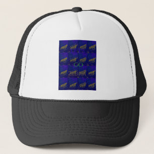 French Blue Safari Lets Go Zebra Hakuna Matata Trucker Hat