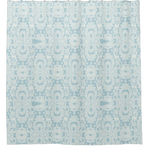 French Blue Shabby Chic Damask Brocade Pattern