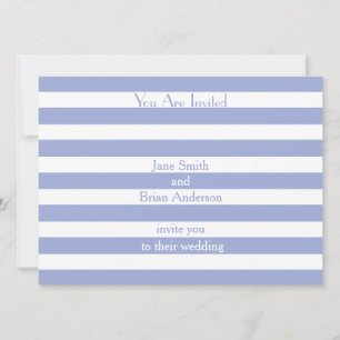 French Blue Stripes Invitation