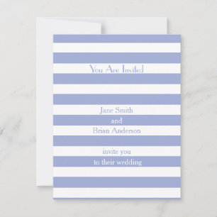 French Blue Stripes Invitation