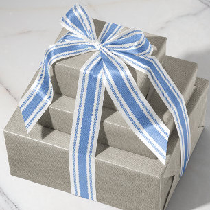 French Blue Ticking Tape Ribbon Grosgrain Ribbon