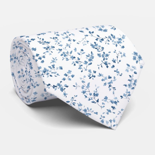 French Blue Tie (Rolled)