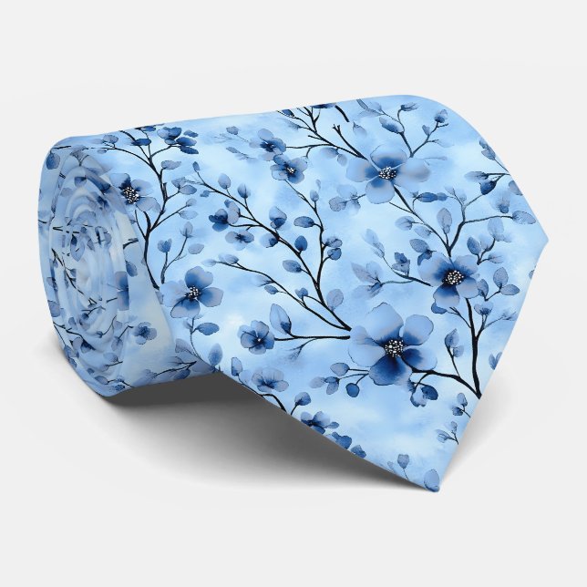 French Blue Tie (Rolled)