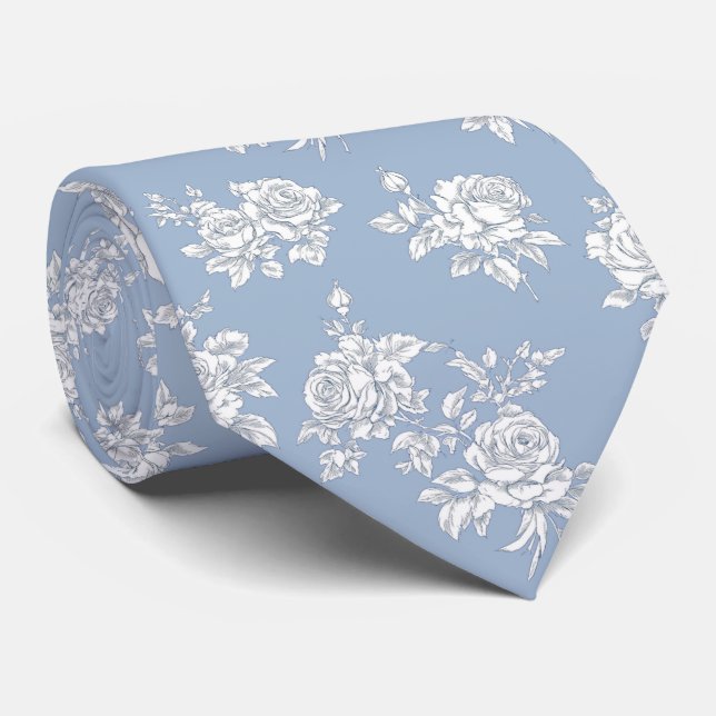 French Blue Tie (Rolled)