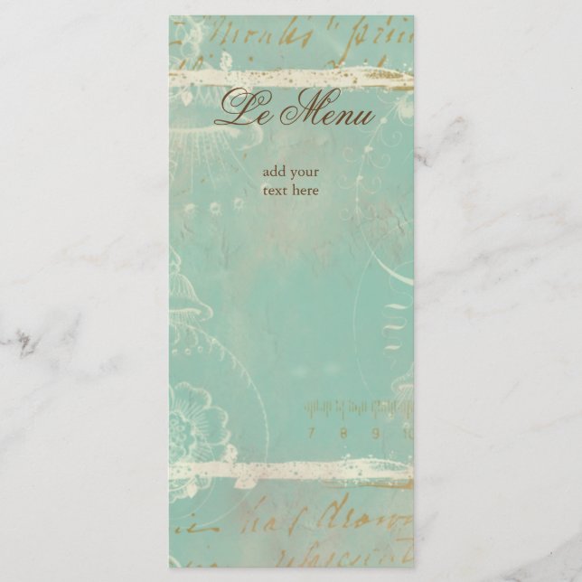 French Blue Toile Rack Cards (Front)