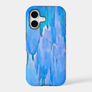 French Blue Tulips Abstract Floral Pattern