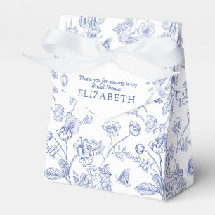 French Blue & White Victorian Bridal Shower Favor Box