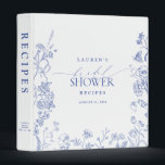 French Blue & White Victorian Bridal Shower Recipe Binder<br><div class="desc">Welcome to your happily ever after! This French Blue & White Victorian Bridal Shower Recipe 3 ring binder is a great way to start off your forever. With a refreshing mix of traditional and modern style, you can be sure this will set the perfect tone for your wedding. The classic...</div>