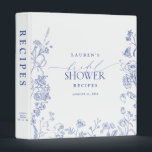 French Blue & White Victorian Bridal Shower Recipe Binder<br><div class="desc">Welcome to your happily ever after! This French Blue & White Victorian Bridal Shower Recipe 3 ring binder is a great way to start off your forever. With a refreshing mix of traditional and modern style, you can be sure this will set the perfect tone for your wedding. The classic...</div>