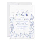 French Blue & White Victorian Floral Bridal Shower