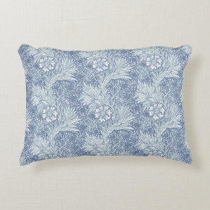 French Blue William Morris floral Marigold Accent Pillow