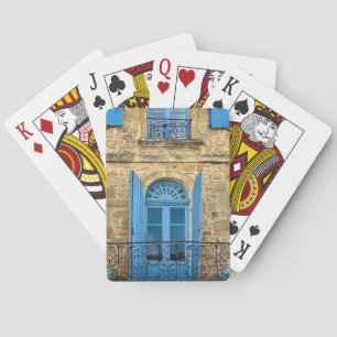 French Blue Window Playing Cards