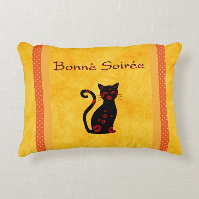 French:Bonne Soiree Accent Pillow (Front)