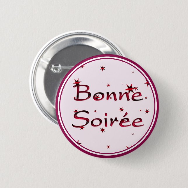 French:Bonne Soiree Button (Front & Back)