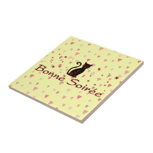 French:Bonne Soiree Ceramic Tile