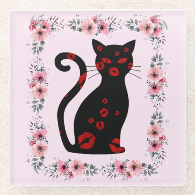 French:Bonne Soiree Glass Coaster (Front)